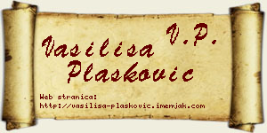 Vasilisa Plasković vizit kartica